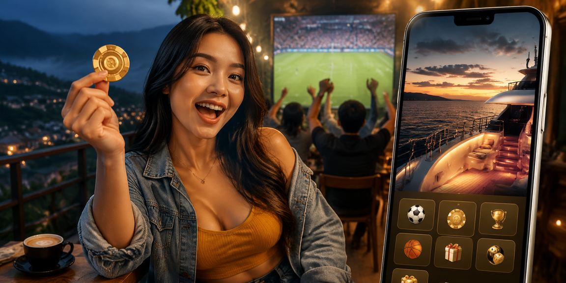 Suasana kafe Vietnam menggambarkan ketenangan bertransaksi deposit secara digital dengan aman
